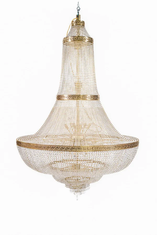 Luster kryštálový 2 x 1,5 m