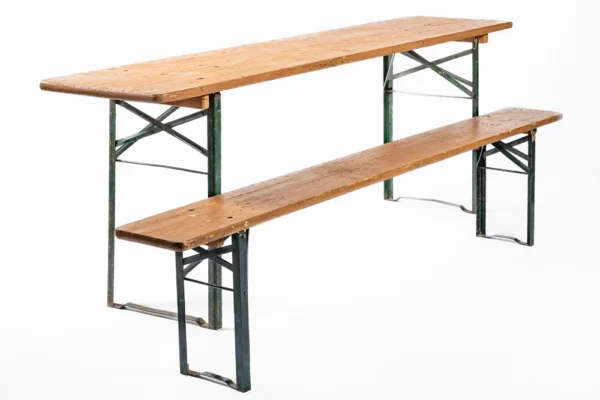 Pivný set starý, 1x stôl a 2x lavica